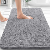 OLANLY Chenille Bathroom Rug System – Matching Decor for Powder Room, Hallway, and Kitchen Sink