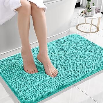 OLANLY Chenille Bathroom Rug System – Matching Decor for Powder Room, Hallway, and Kitchen Sink