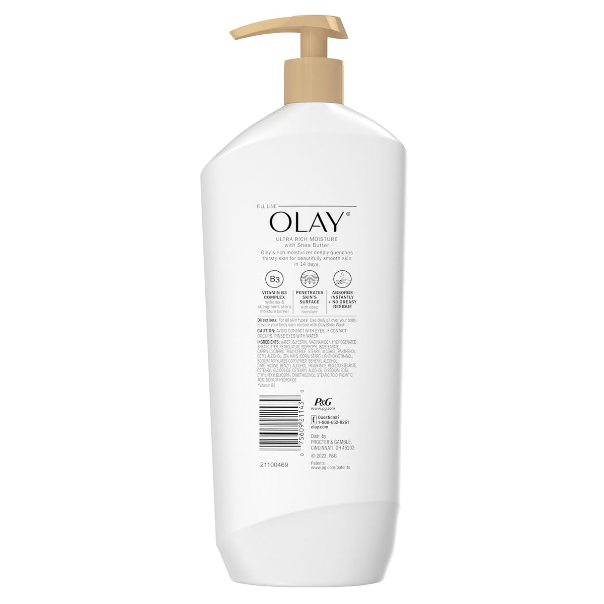 Olay Body Lotion – Elevated Daily Skincare for Women, 24hr Deep Hydration with a Refined Shea Butter Finish