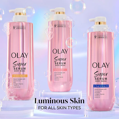 Olay Super Serum Body Wash – High-Performance Serum Complex for Luminous, Firm Skin