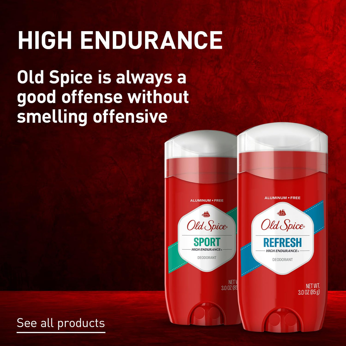Old Spice Aluminum Free Deodorant – Clean-Design Clear Stick in a Streamlined Three-Pack for Capsule Grooming
