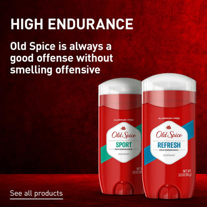 Old Spice Aluminum Free Deodorant – Clean-Design Clear Stick in a Streamlined Three-Pack for Capsule Grooming