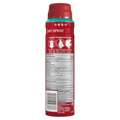 Old Spice Dry Spray Antiperspirant for Mindful Grooming Men, 24/7 High Endurance Odor Defense That Fits a Clean Personal Care Routine, Fiji, Pure Sport, and Fresh, 4.3 oz (Pack of 3)