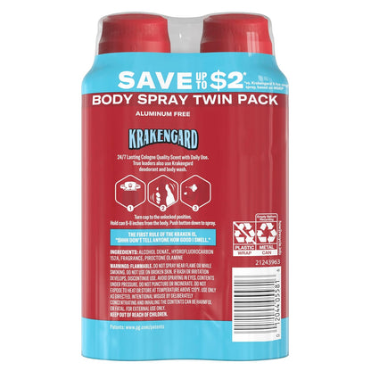Old Spice Krakengard Body Spray – Mindful Grooming Upgrade for Health-Conscious Men, Aluminum-Free Formula