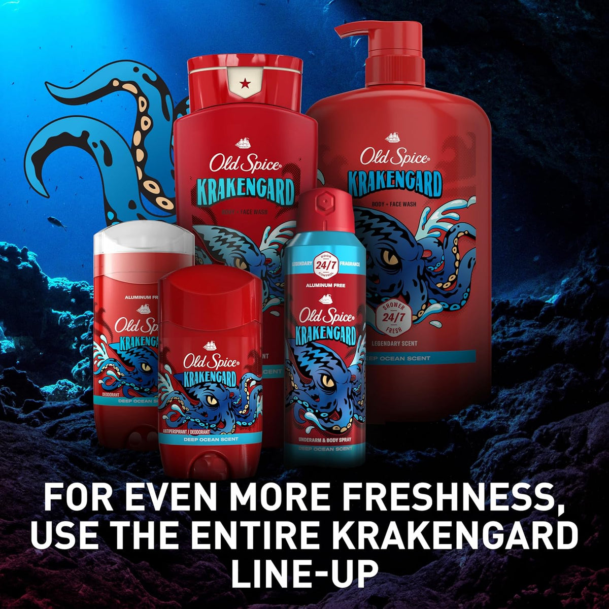 Old Spice Krakengard Body Spray – Mindful Grooming Upgrade for Health-Conscious Men, Aluminum-Free Formula