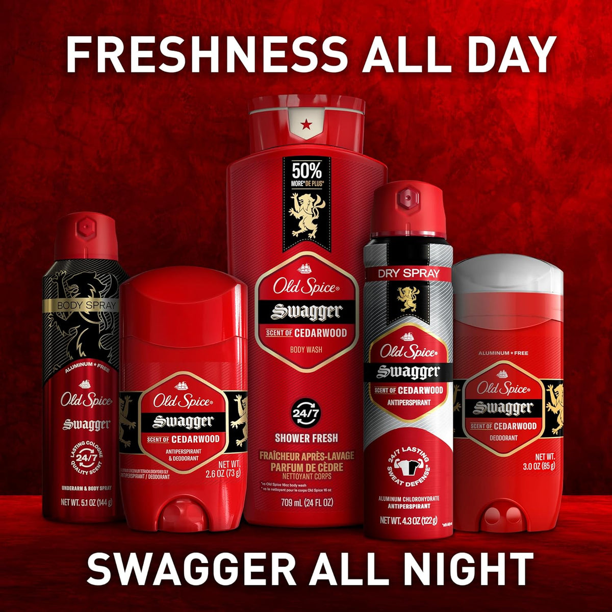 Old Spice Red Zone Swagger Anti-Perspirant - Post-Workout Reset for Mindful Recovery and Clean Renewal