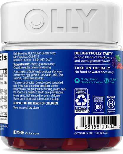 OLLY Men's Multivitamin Gummy – On-the-Go Nutrition for Men Who Skip Meals, Travel-Ready Chewable