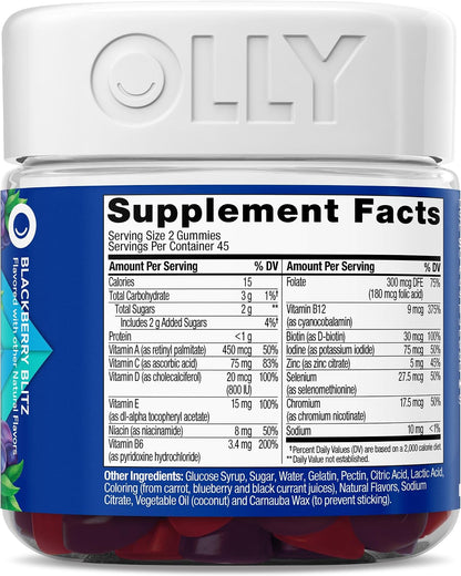 OLLY Men's Multivitamin Gummy – On-the-Go Nutrition for Men Who Skip Meals, Travel-Ready Chewable