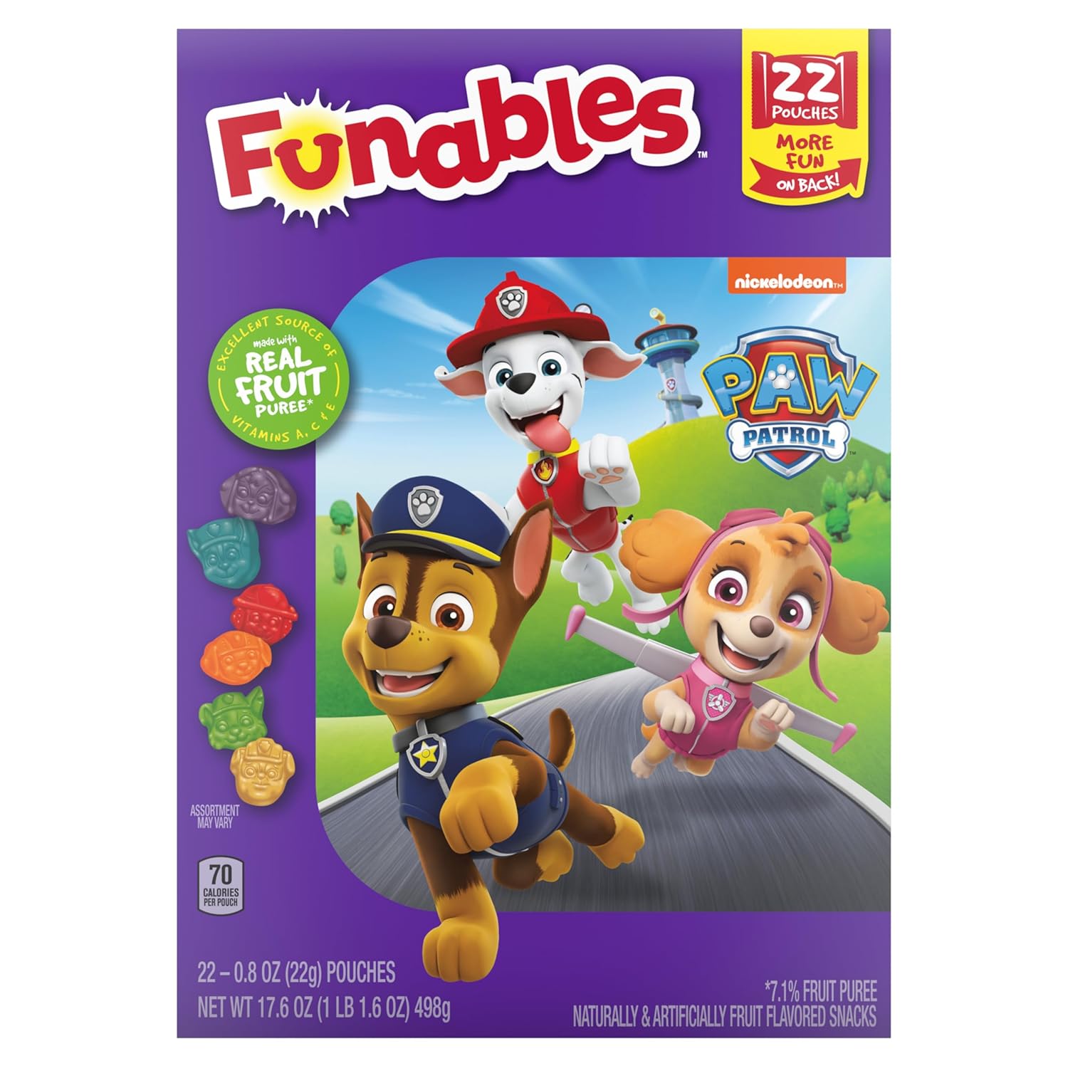 on-pack qr/code access to a digital paw patrol game
