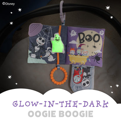 on-the-go clip for attaching to stroller, car seat, or diaper bag