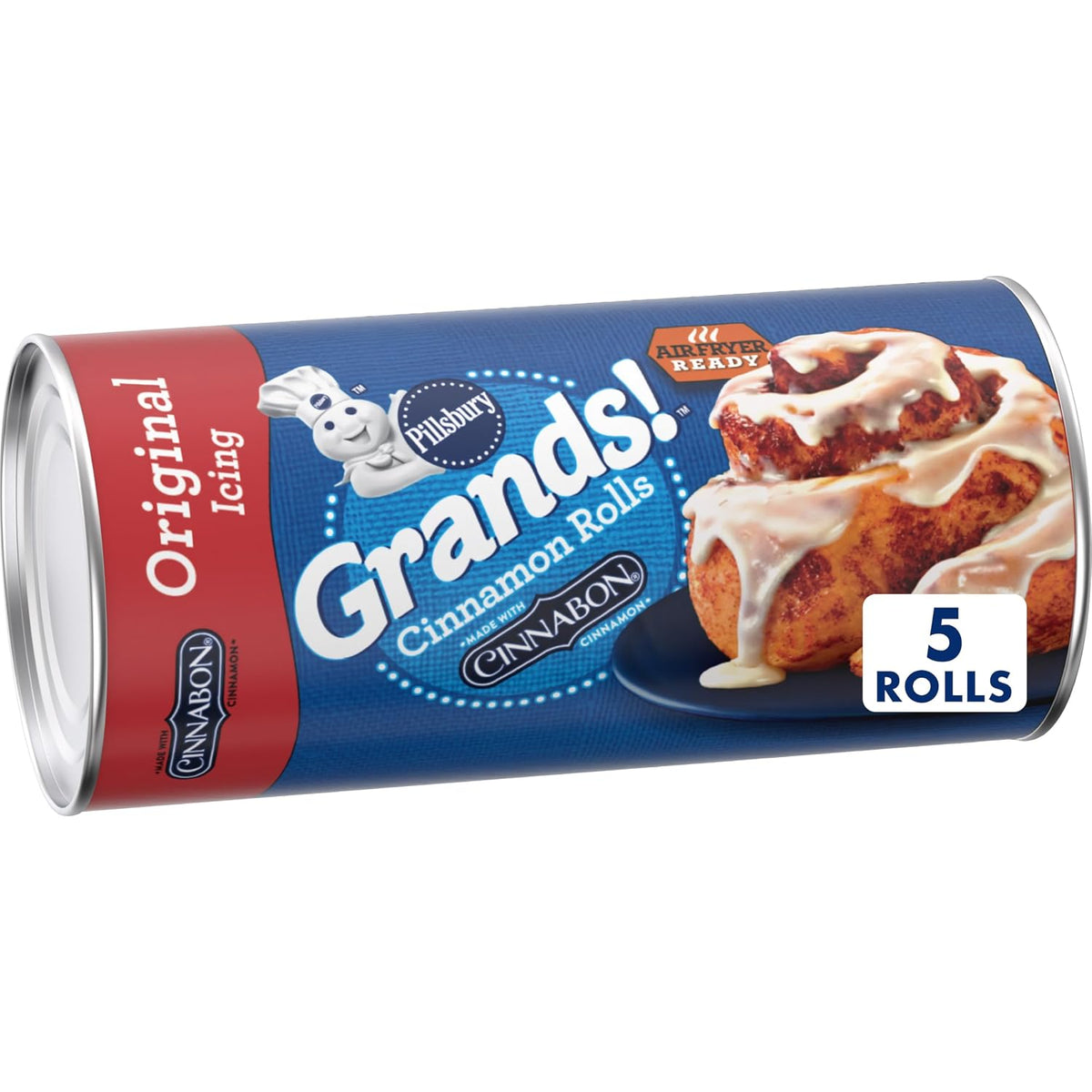 one 17.5-ounce can of refrigerated dough makes five deluxe cinnamon rolls
