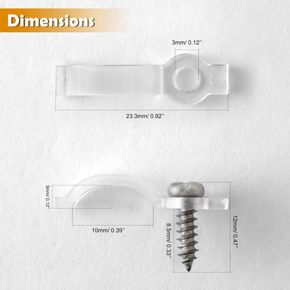 one-side screw fixing with free-release opposite end for easy strip removal