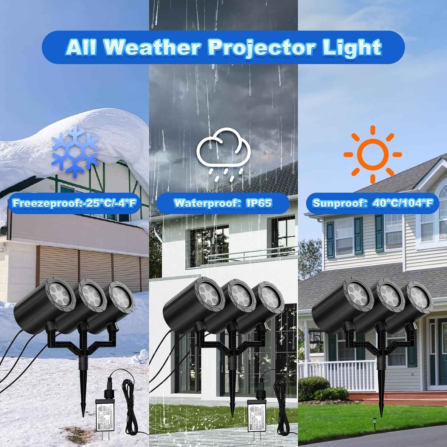 optimal projection range of 16–33ft covering 215–323 sq ft
