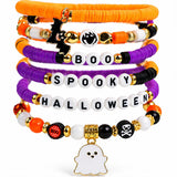 OHOME Stretch Halloween Bracelet 6-Pack – Weather Friendly Trick-or-Treat Accessories for Outdoor Costume Walks and Parades