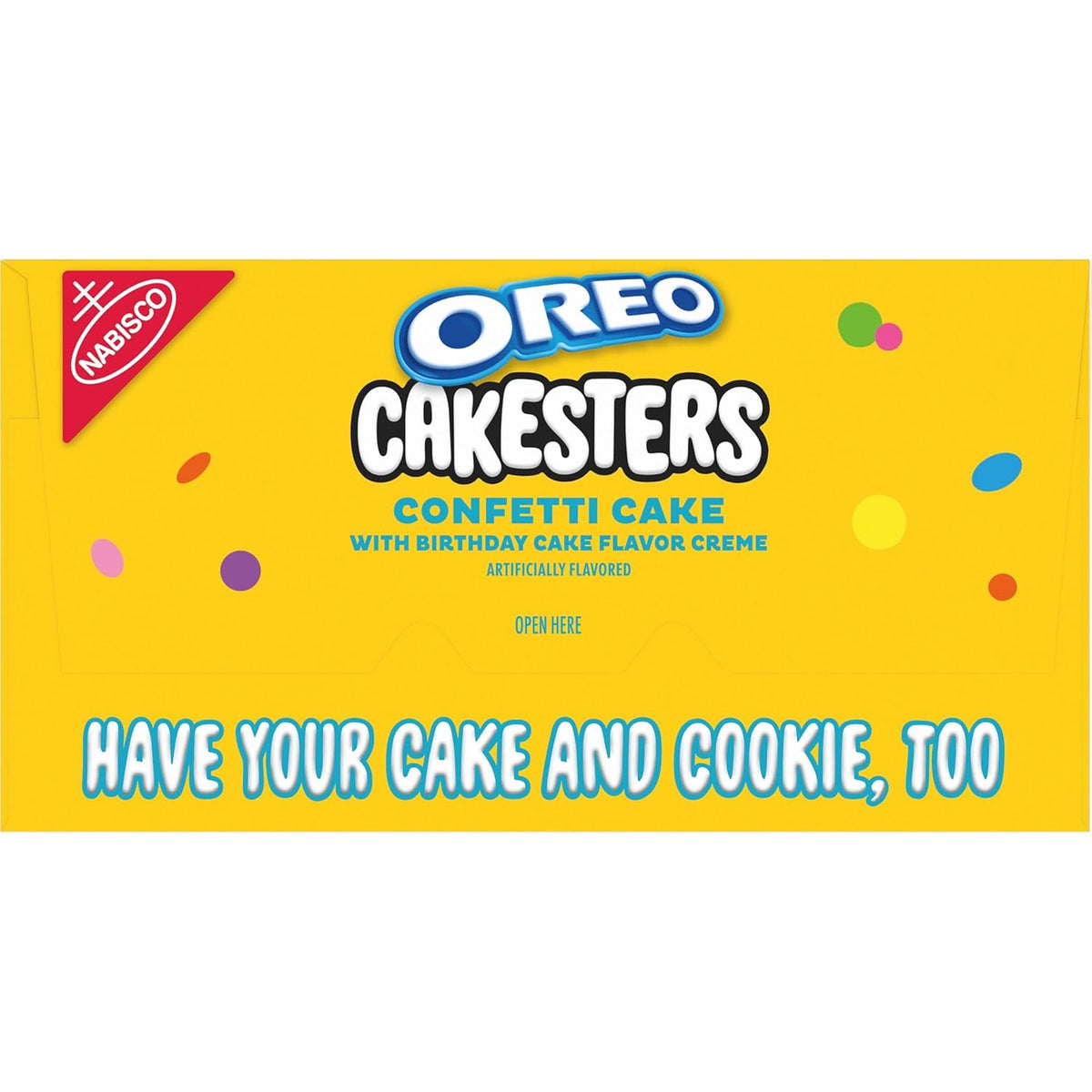 OREO Cakesters Confetti Cake Soft Snack Cakes – After-School Snack for Kids Age 4 and Up, 5 Soft-Baked Snack Packs