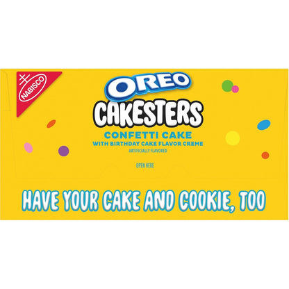 OREO Cakesters Confetti Cake Soft Snack Cakes – After-School Snack for Kids Age 4 and Up, 5 Soft-Baked Snack Packs