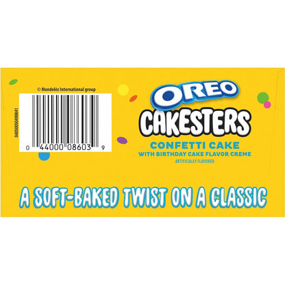 OREO Cakesters Confetti Cake Soft Snack Cakes – After-School Snack for Kids Age 4 and Up, 5 Soft-Baked Snack Packs