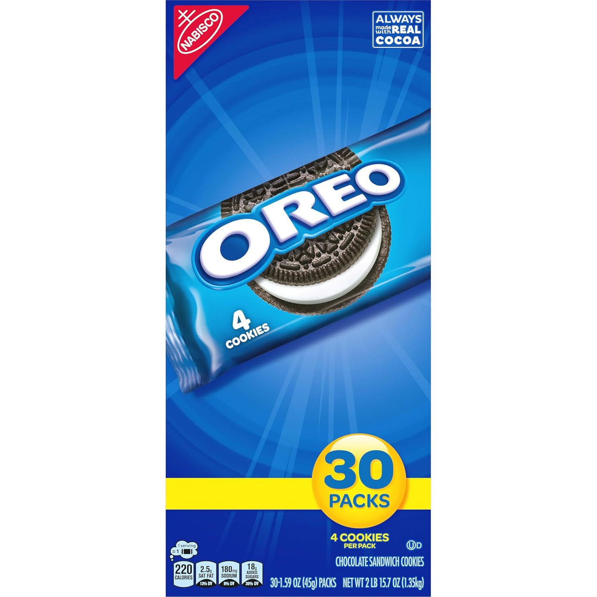 OREO Chocolate Sandwich Cookies Snack Packs – Easter Basket Filler and Halloween Treat Bag Addition