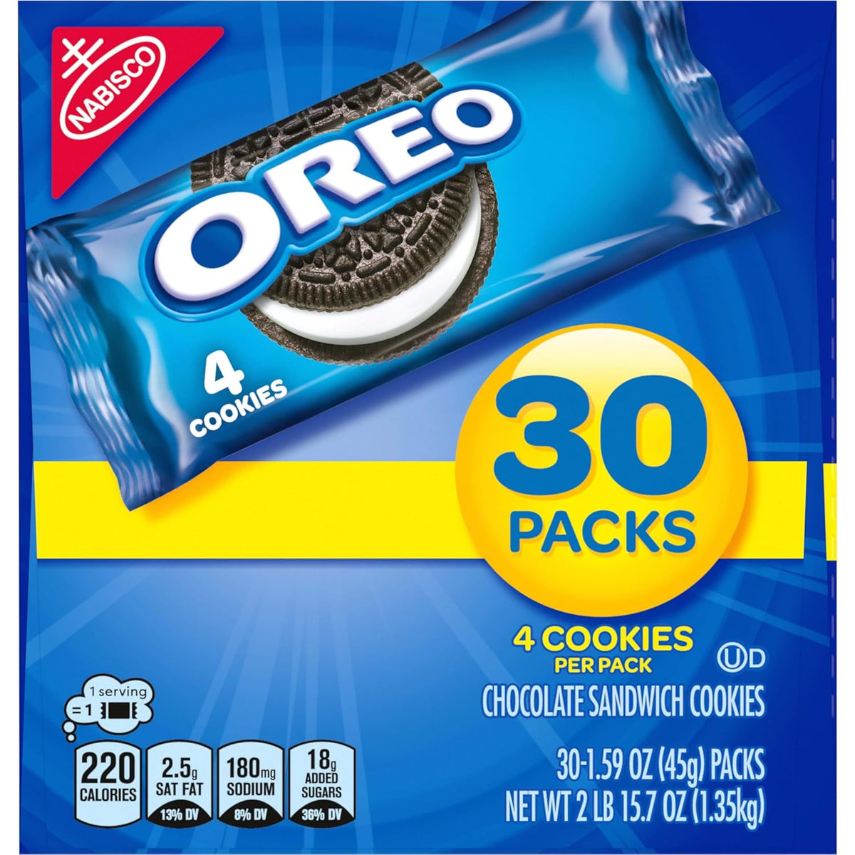 OREO Chocolate Sandwich Cookies Snack Packs – Easter Basket Filler and Halloween Treat Bag Addition