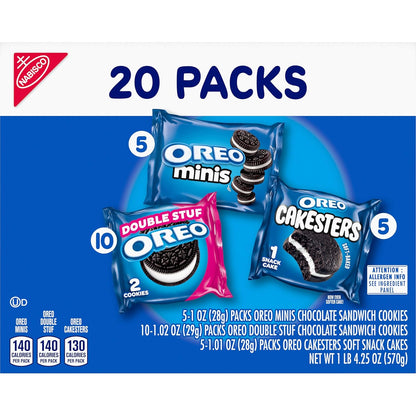 OREO Cookies Variety Pack – Birthday Party Favors and Gift Basket Snacks, Individually Wrapped Assortment