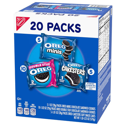 OREO Cookies Variety Pack – Birthday Party Favors and Gift Basket Snacks, Individually Wrapped Assortment