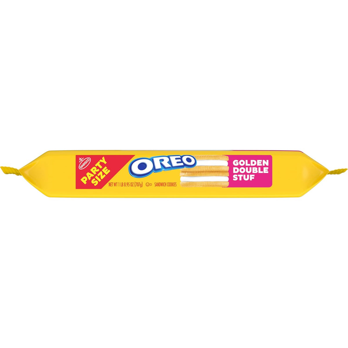 OREO Double Stuf Golden Sandwich Cookies Holiday Hostess Gift, Party Size Resealable 24.95 oz