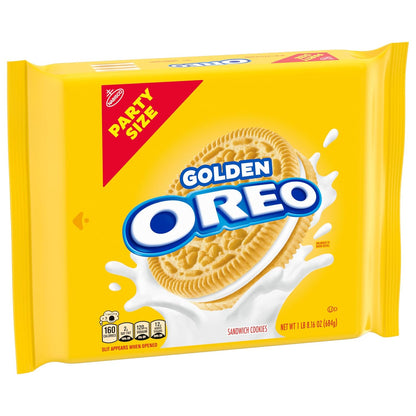 OREO Golden Sandwich Cookies 24.16 oz Resealable Pouch – Thoughtful Party Contribution for Potlucks and Get-Togethers