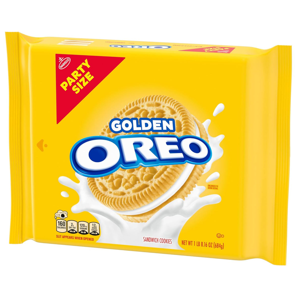 OREO Golden Sandwich Cookies 24.16 oz Resealable Pouch – Thoughtful Party Contribution for Potlucks and Get-Togethers