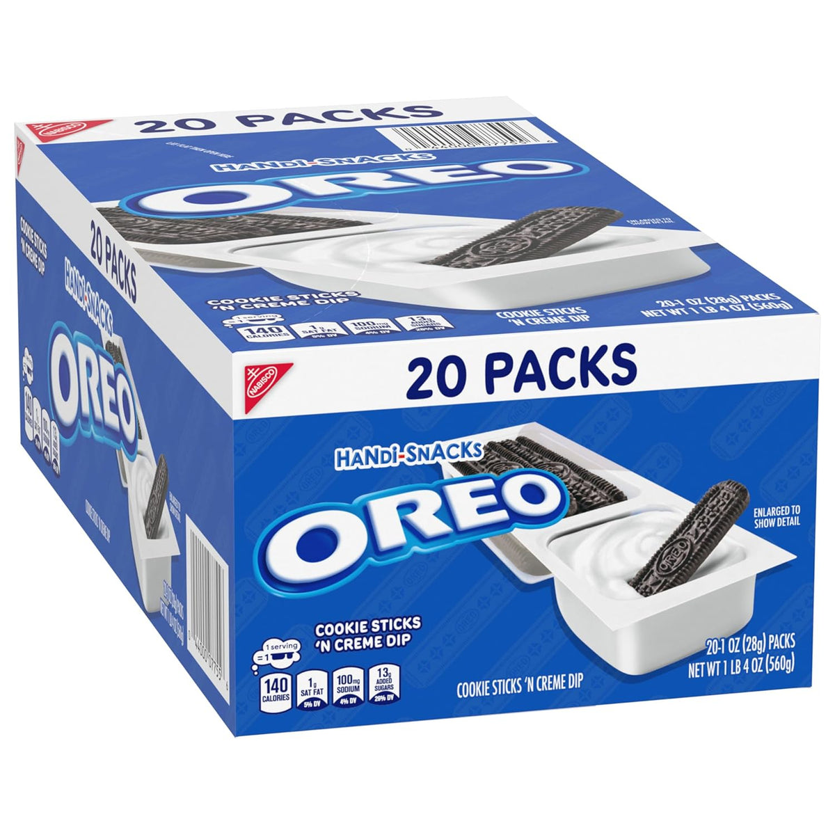 OREO Handi-Snacks Cookie Sticks and Creme Dip Lunchbox Treats for Picky Eaters, After-School Snack Stash, and Family Road Trips, 20 Packs