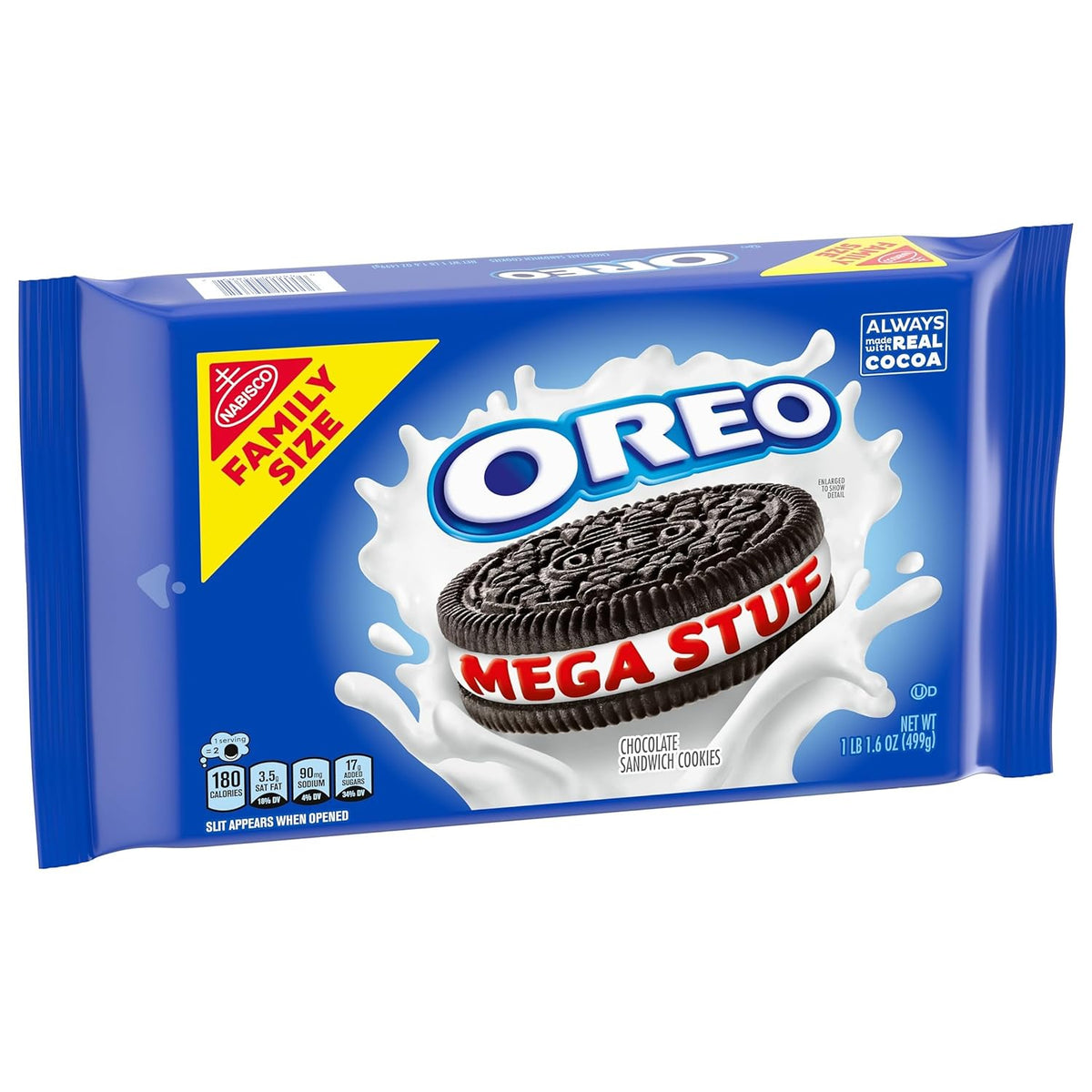 OREO Mega Stuf Cookies – Care Package Gift for College Students, Coworkers, and Holiday Hosts, 17.6 oz