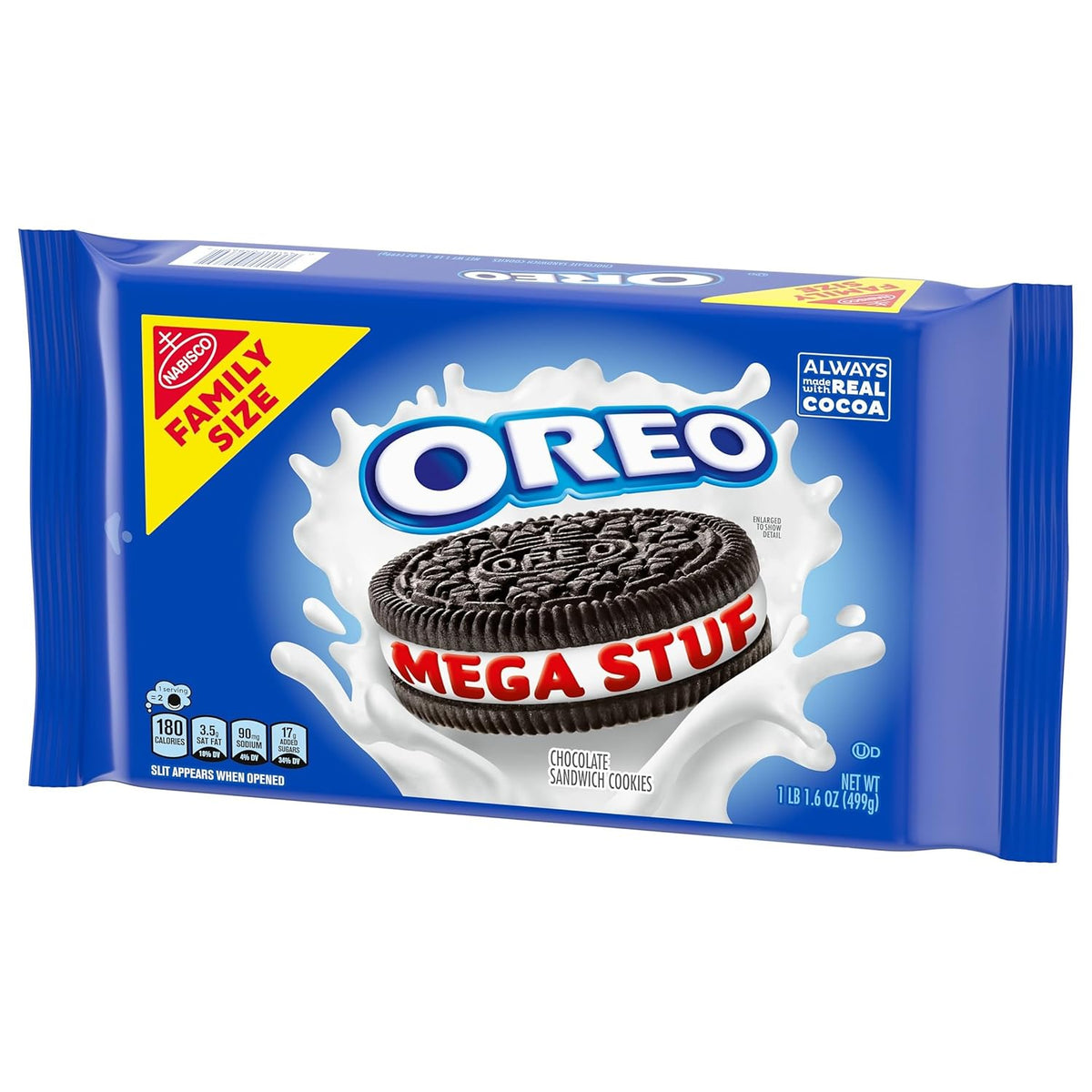 OREO Mega Stuf Cookies – Care Package Gift for College Students, Coworkers, and Holiday Hosts, 17.6 oz