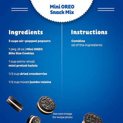 OREO Mini Mix Sandwich Cookies Variety Pack Birthday Gift for Kids Party Favors, Pre Portioned Snack Bags