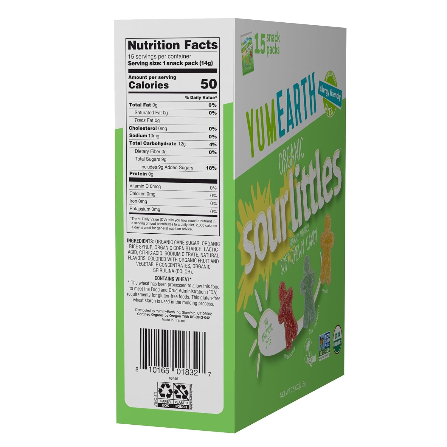 organic certified ingredients with no high fructose corn syrup and no artificial dyes