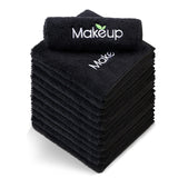 Orighty Microfiber Makeup Remover Cloths – Designer Look for Airbnb and B&B Guest Baths, Picture-Ready Black Cleansing Towels
