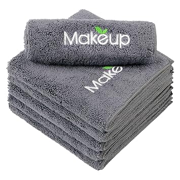 Orighty Microfiber Makeup Remover Cloths – Designer Look for Airbnb and B&B Guest Baths, Picture-Ready Black Cleansing Towels