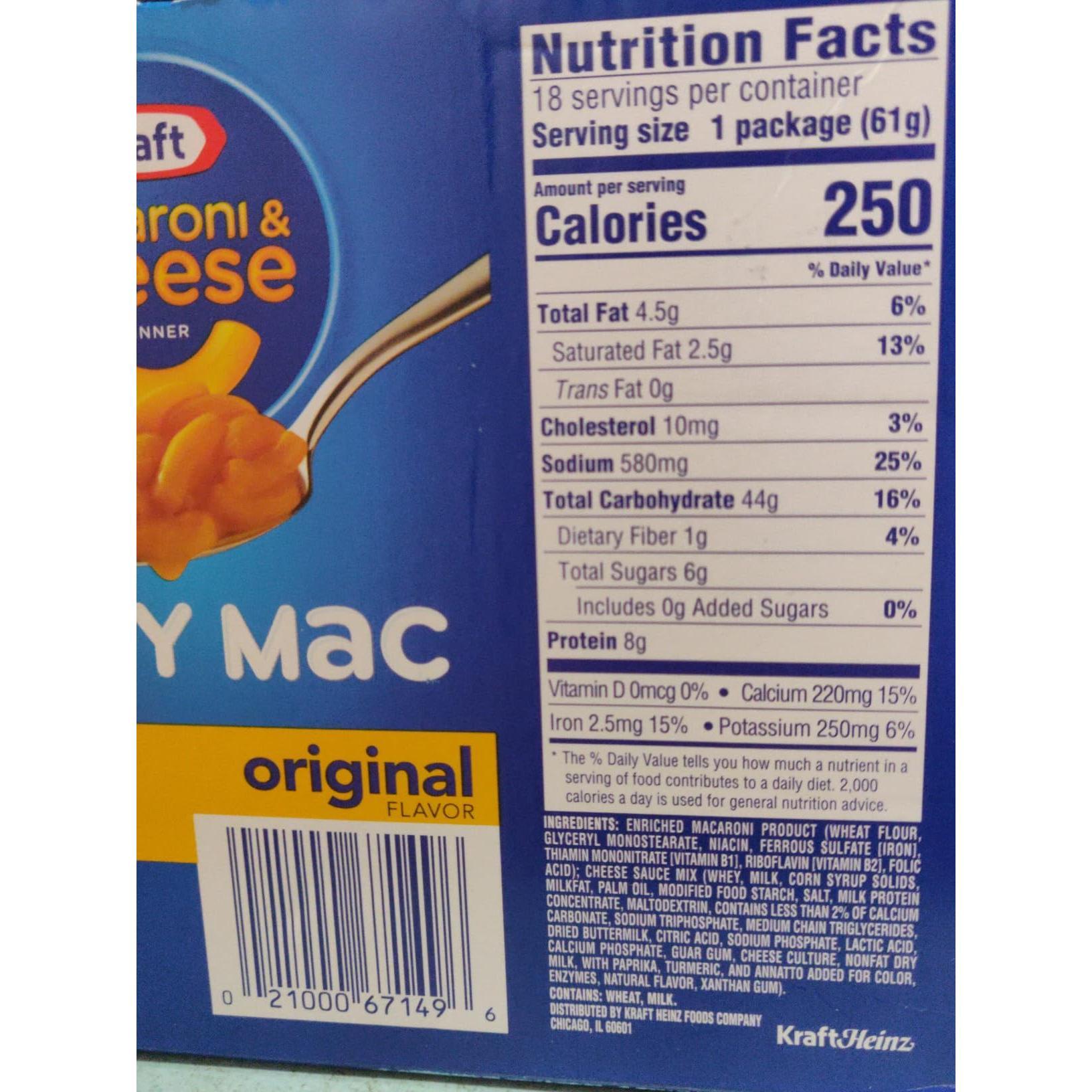 original flavor cheese sauce mix sealed separately to preserve freshness