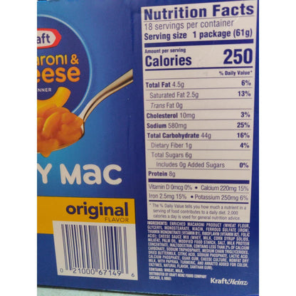 original flavor cheese sauce mix sealed separately to preserve freshness