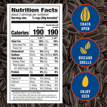 original salted and roasted jumbo sunflower seed variety