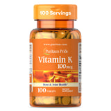 Puritan's Pride Vitamin K Tablets – Wind-Down Morning Routine for Active Adults