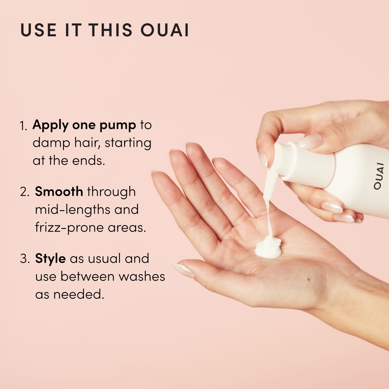 OUAI Anti Frizz Hair Cream - Holiday Gift for Mom Featuring Heat Protection and North Bondi Scent