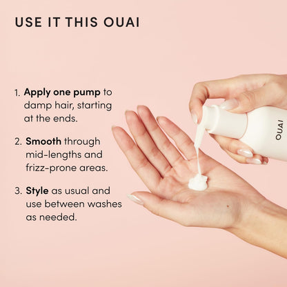 OUAI Anti Frizz Hair Cream - Holiday Gift for Mom Featuring Heat Protection and North Bondi Scent