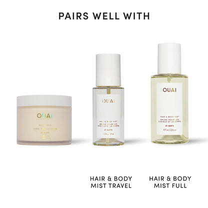 OUAI Body Cream – Valentine's Day Gift for Her, 7.5 oz Two-Pack Whipped Body Moisturizer Bundle