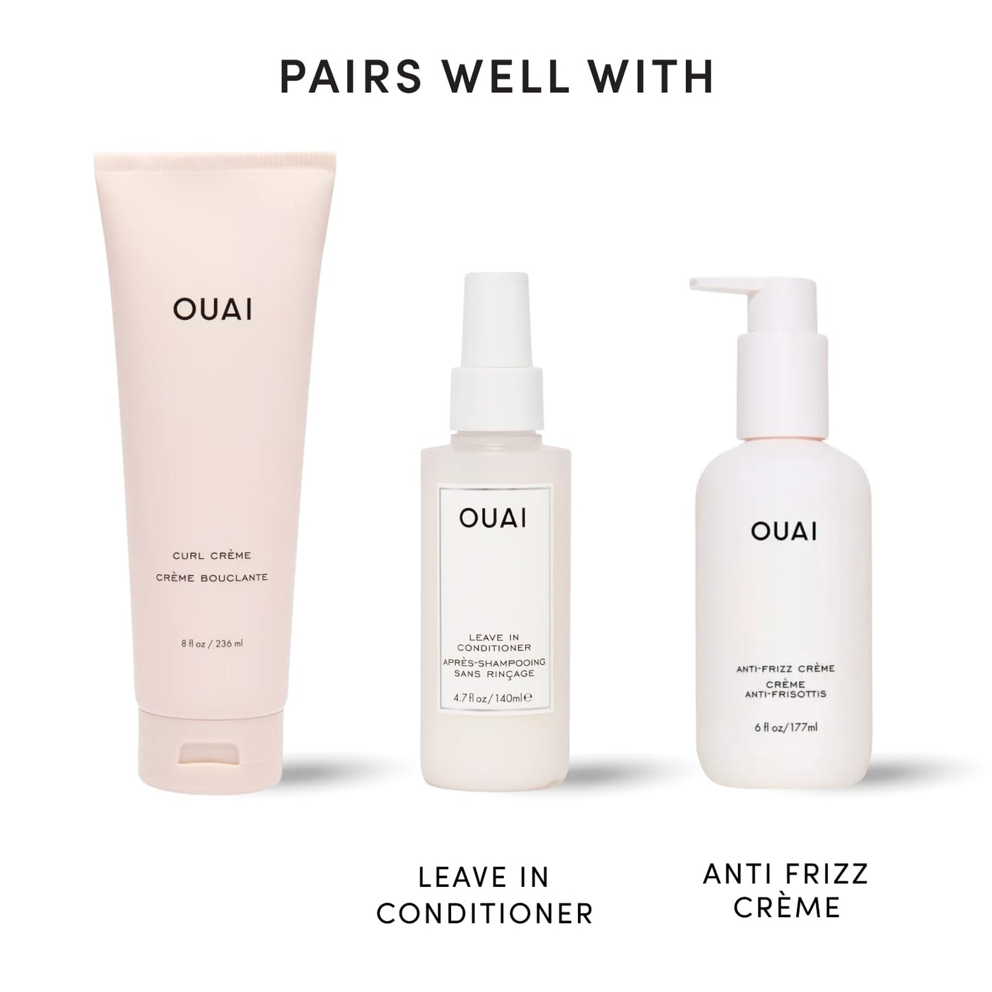 OUAI Curl Cream - Crafted Curl Defining Cream with North Bondi Fragrance, Indulgent Curly Hair Care Upgrade