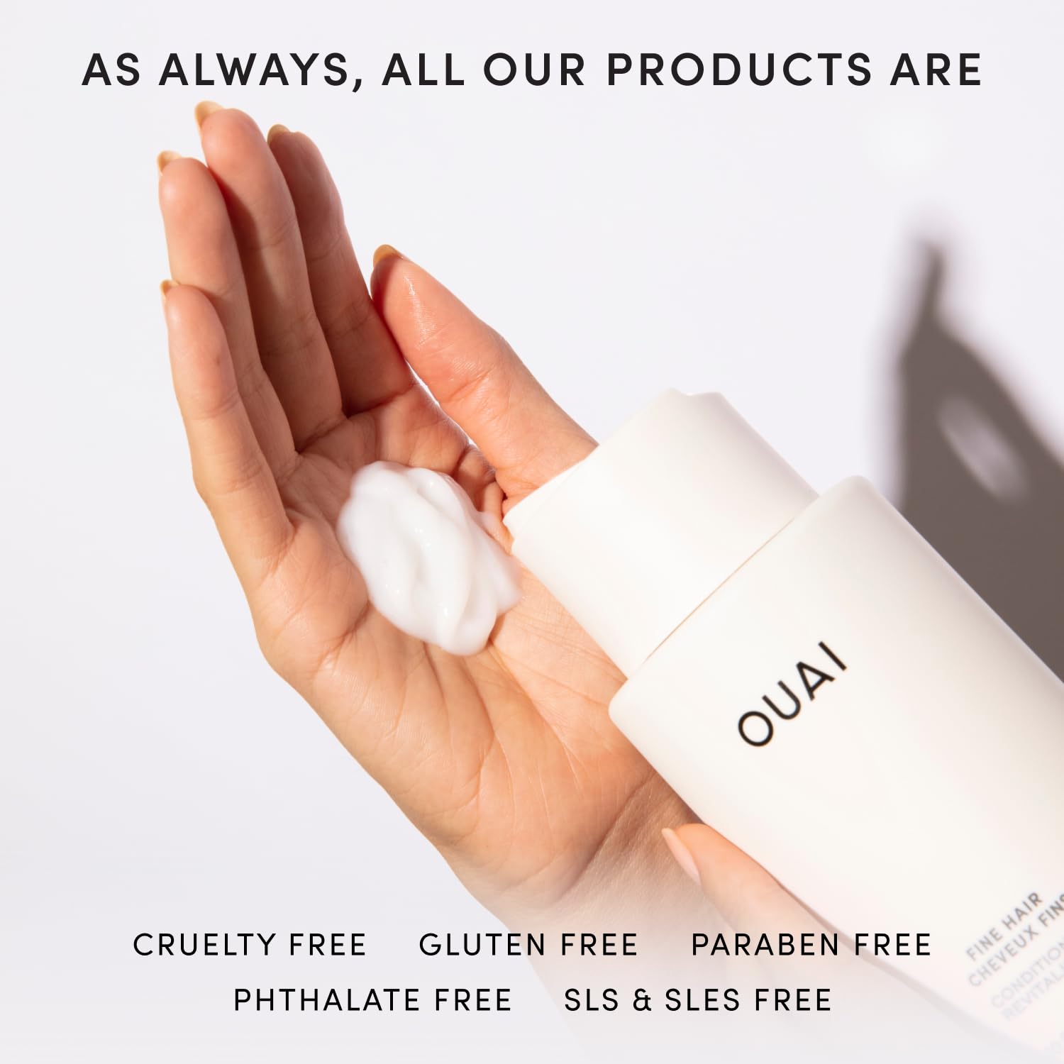 OUAI Fine Hair Conditioner - Effortless Volumizing Conditioner for the Intentional Vanity, 10 Oz
