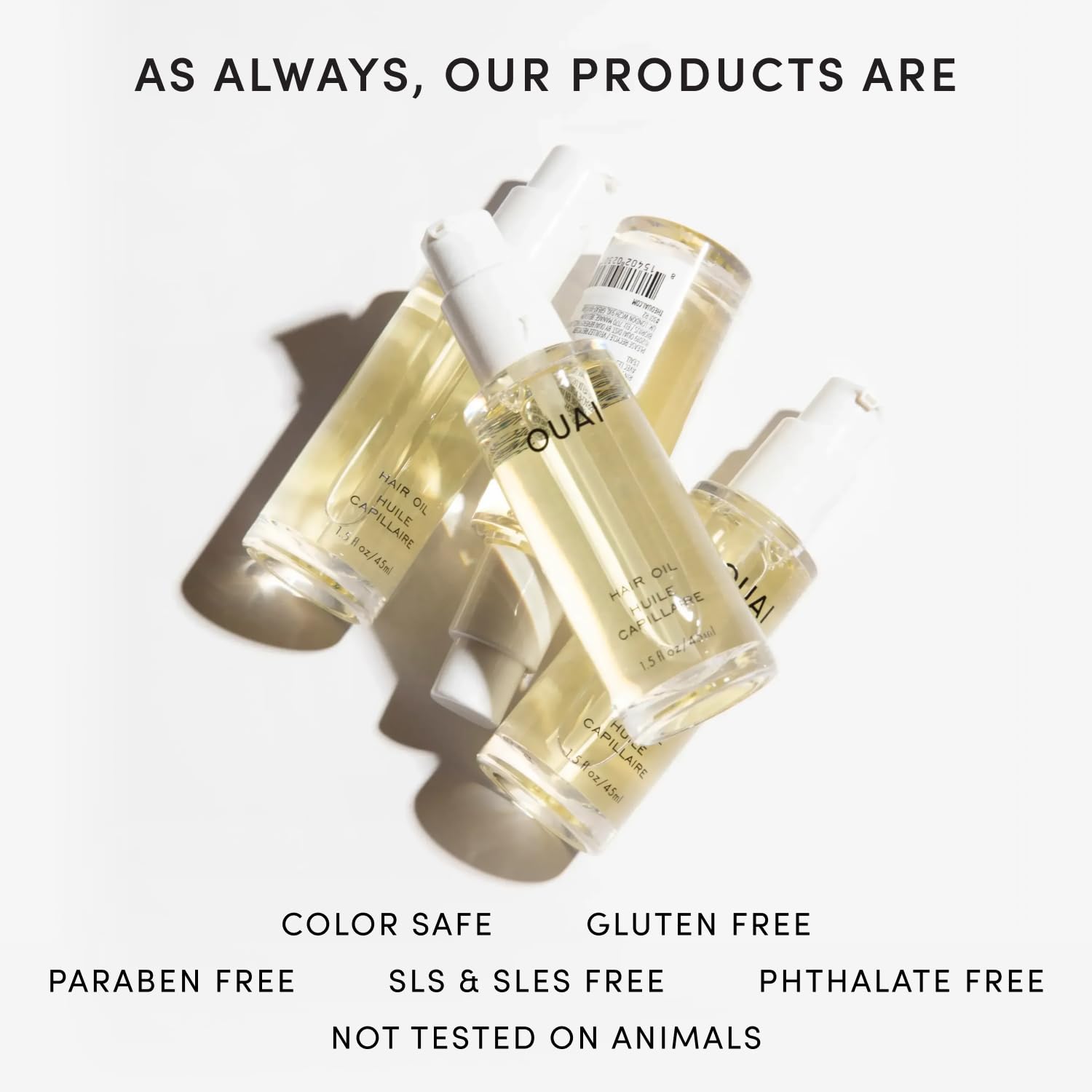 OUAI Hair Oil - Clean Formula Heat Protectant Safe Around Kids and Shared Bathrooms