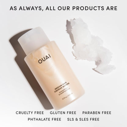 OUAI Medium Hair Shampoo - Refillable Designer Haircare for the Sophisticated Eco Conscious Bathroom