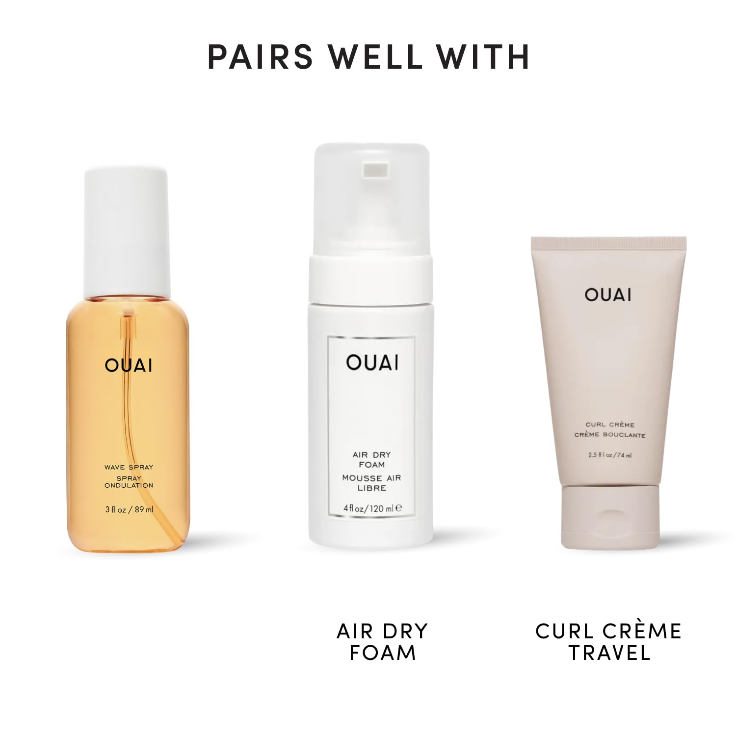 OUAI Wave Spray Clean Beauty Pick - Paraben-Free Texture Mist for the Ingredient-Conscious Wellness Routine (3 fl oz)