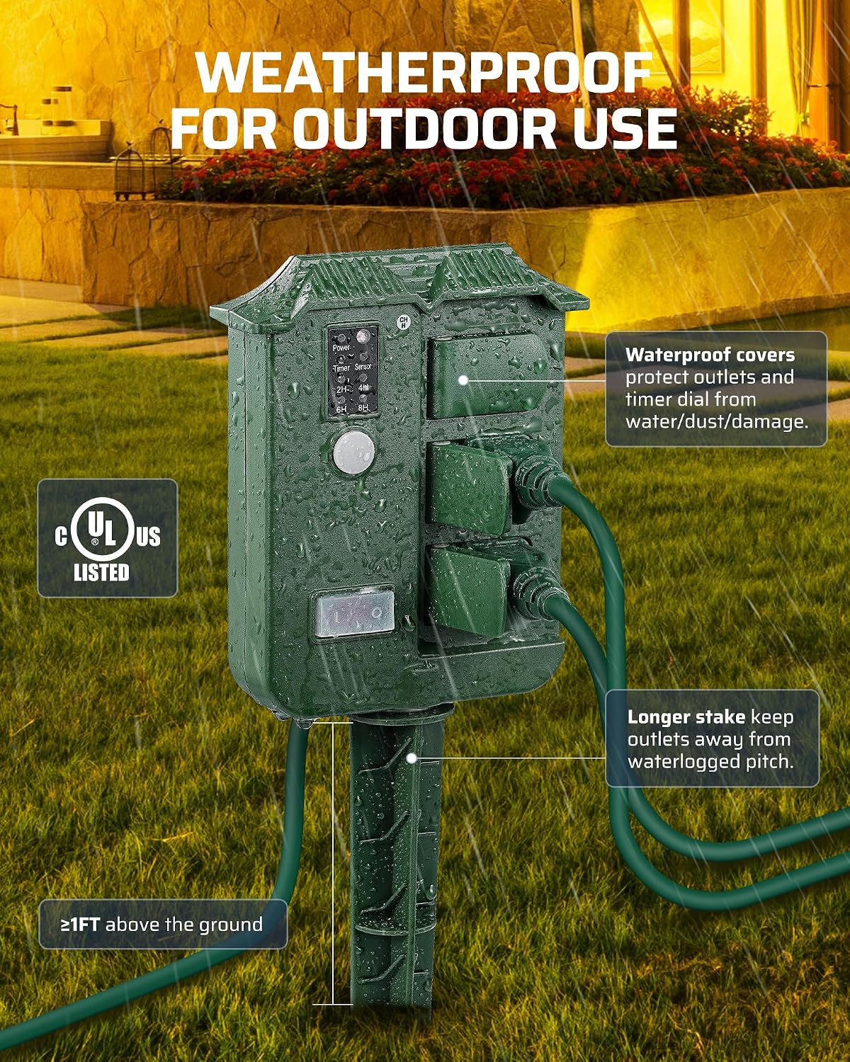 overload protection switch and fireproof ppe (polyphenylene ether) housing, ul listed