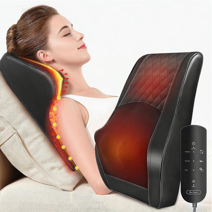 oversized 15 x 13-inch massage pillow with curved neck and back coverage