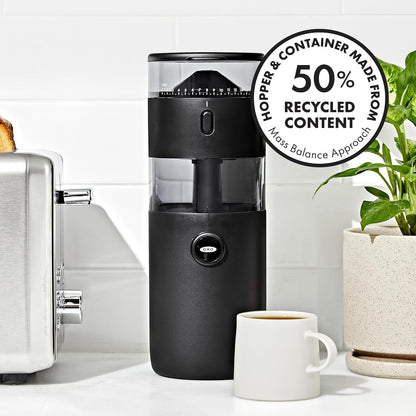 OXO Brew Compact Conical Burr Coffee Grinder – Intentional Living Coffee Grinder for Slow Mornings, 15 Grind Settings